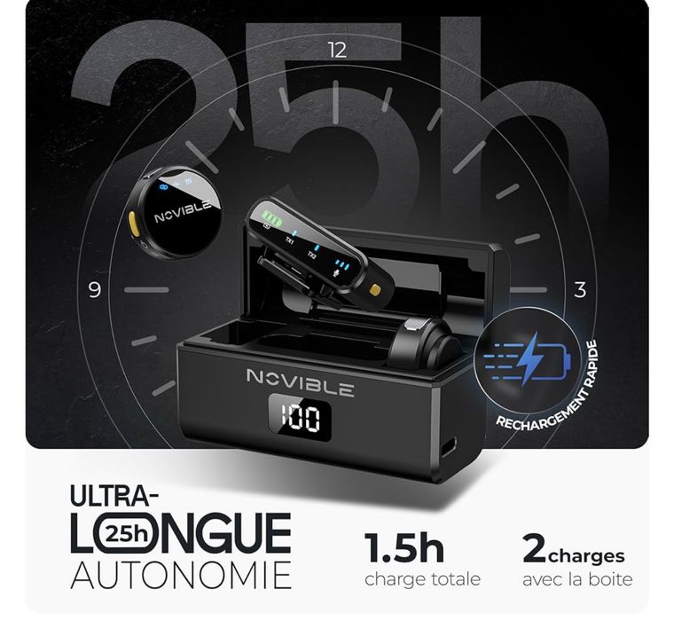 Bezprzewodowy mikrofon krawatowy Lavalier do iPhone'a, Androida