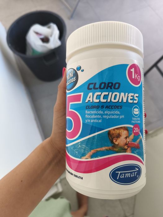 Pastilhas Cloro 5 Ações / Multifunções 20g para Piscina/Spa (Embalagem Praticamente Nova)