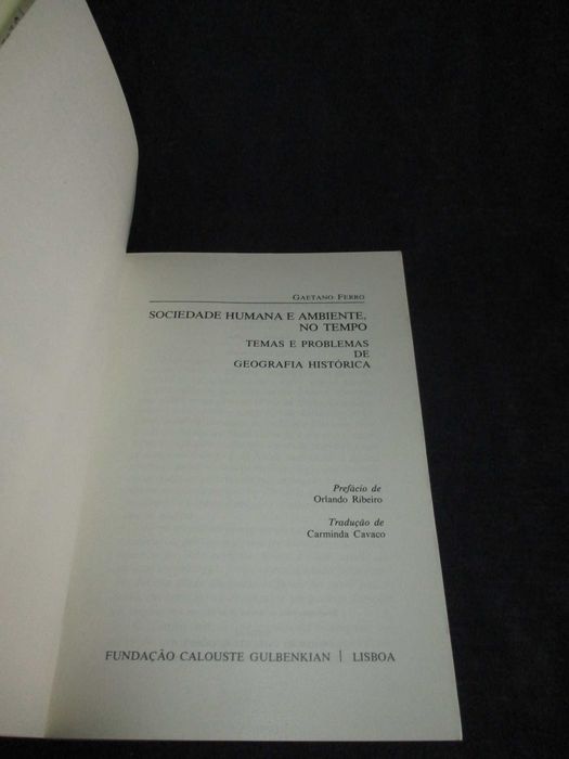 Livro Sociedade Humana e Ambiente no Tempo Gaetano Ferro