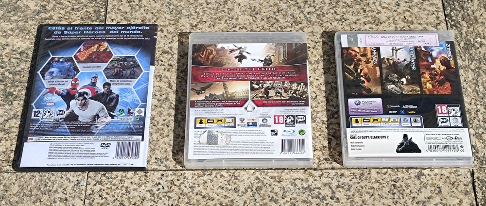 Lote Jogos PS3 e PS2 (Black Ops 2, Assassin's Creed 2, Street Fighter)