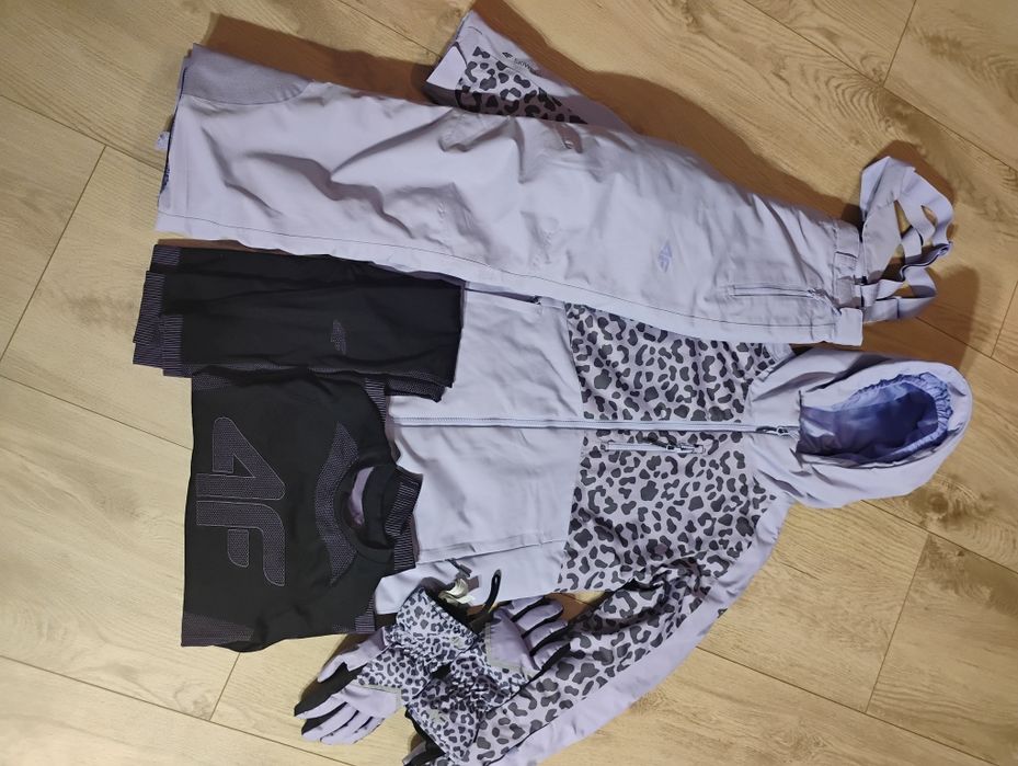 Piękny liliowy kombinezon narciarski 4F 158 NeoDry 8 000 bielizna