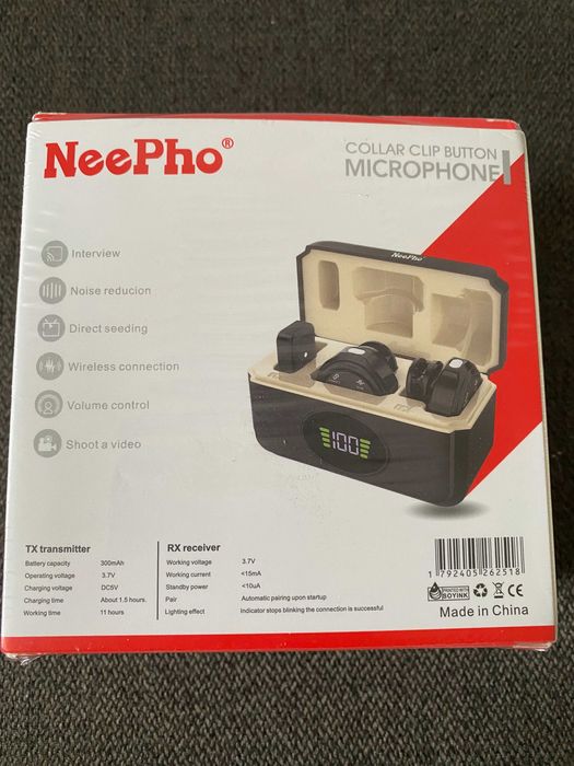 Петличний бездротовий мікрофон NeePho NP-58 2 шт. з кейсом Type-C