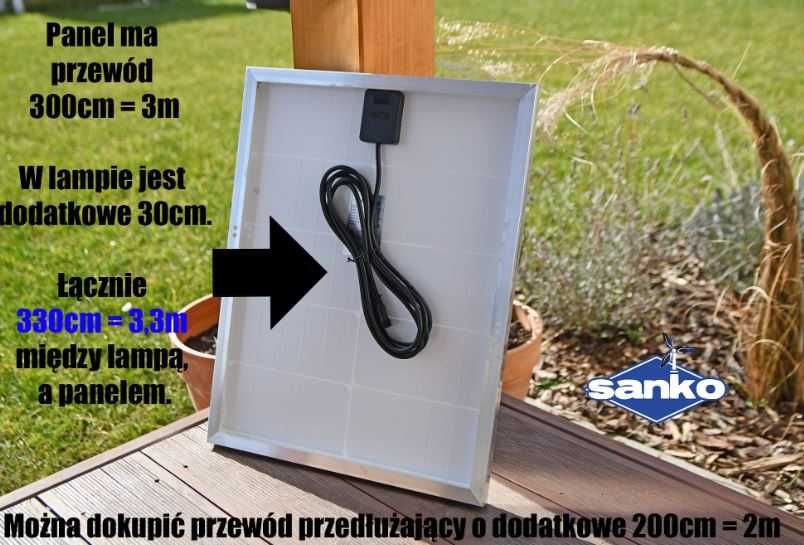 Lampa solarna SANKO LED E5 (200W) + panel słoneczny 40W