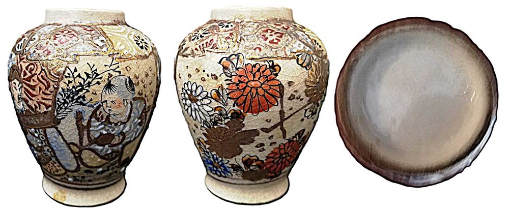 Vasos em Porcelana Satsuma – Japão - 1930's: