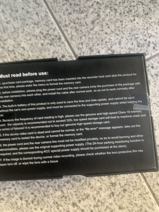 Camara dupla para carro frontal e interna com cartao de memoria 64gb