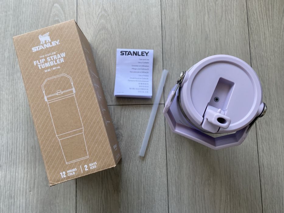 Oryginalny Kubek termiczny Stanley Flip Straw Tumbler  887 ml – Lawendowy Okazja