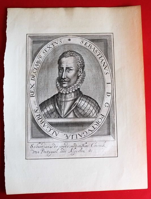 Rei D Sebastião gravura holandesa S. XVII de Nicolas de Clerck, rara