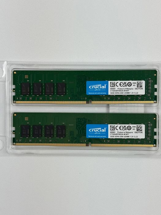 Оперативна пам'ять Crucial DDR4 DIMM Kit 64GB (2x32GB) 3200MHz CL22
