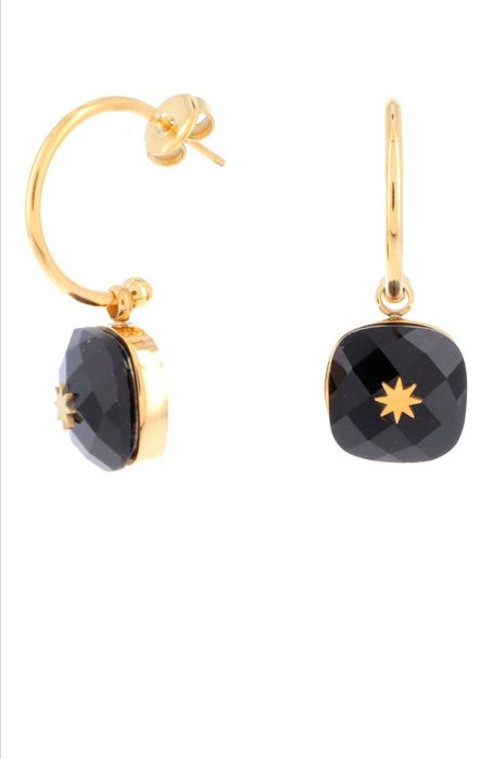 Brincos aço inoxidável e onix novos