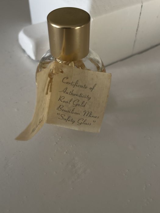 Frasco com ouro verdadeiro + certificado(decoração)