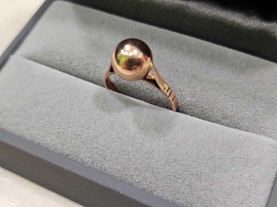 ZŁOTY PIERŚCIONEK kulka gładka PR 585