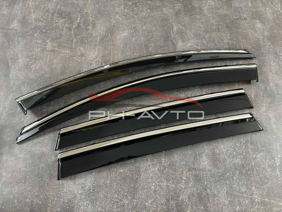 Вітровики з хромом Mazda CX-5 CX5 2012-2017 р.в. Дефлектори Ветровики