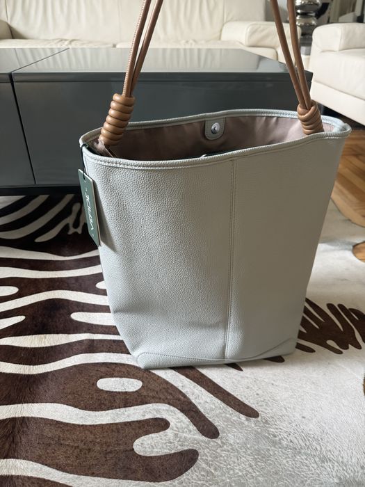 Verde torebka A4 szara shopperka Zara Mango