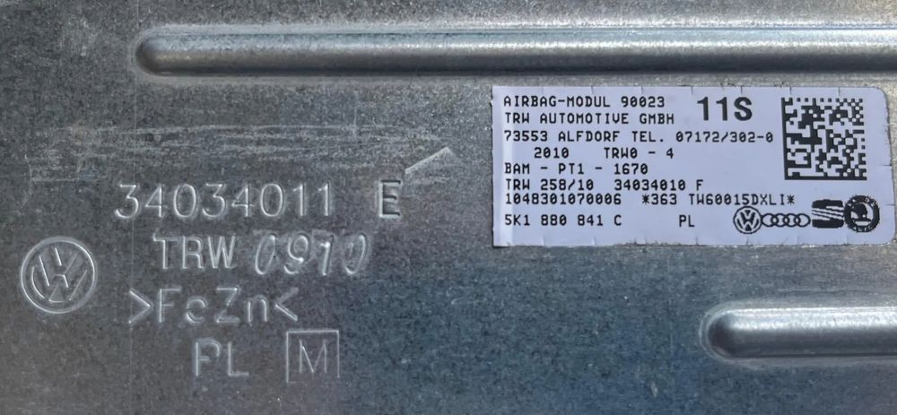 Tablier com Airbags VW Golf VI 2010