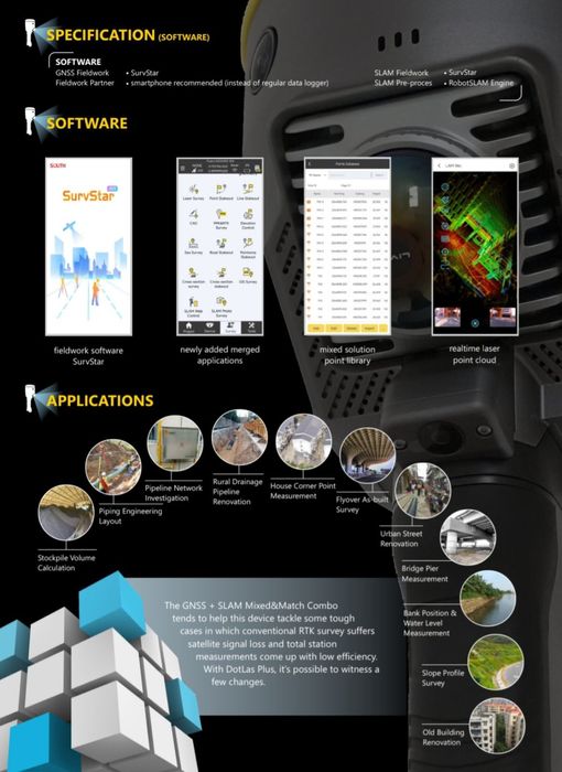 Лідар + GNSS приймач Kolida DotLas plus