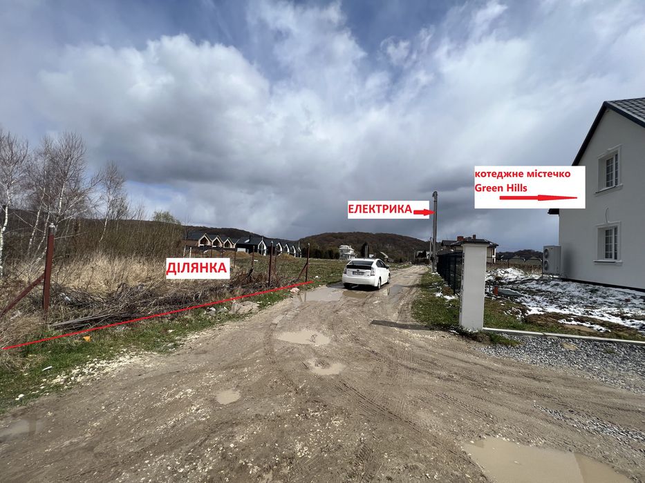 Продаж земельної ділянки с.Бірки до 10 км від Львова, поряд ліс