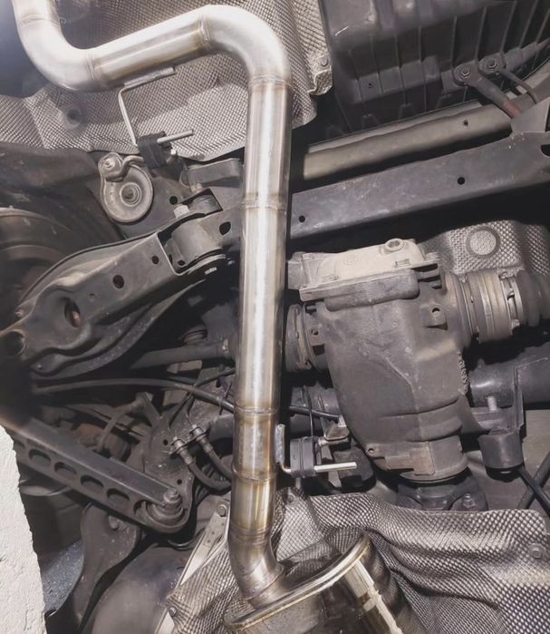 Linha de escape 63mm com Panela Valvula BMW E87 120D com DOWNPIPE
