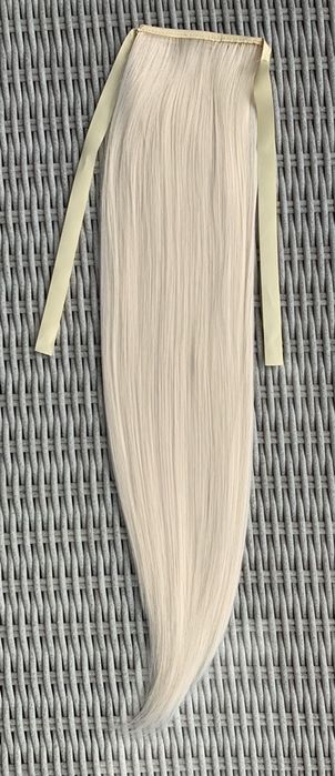 Premium Ultra włosy doczepiane, najaśniejszy blond, kucyk, 61.
