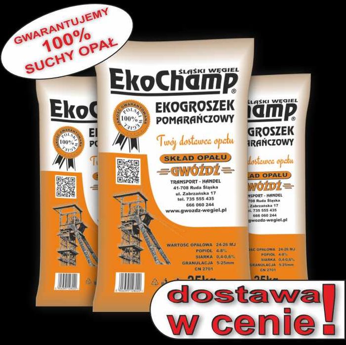 Węgiel Groszek EkoChamp® Pomarańczowy - Oferta Cała Polska