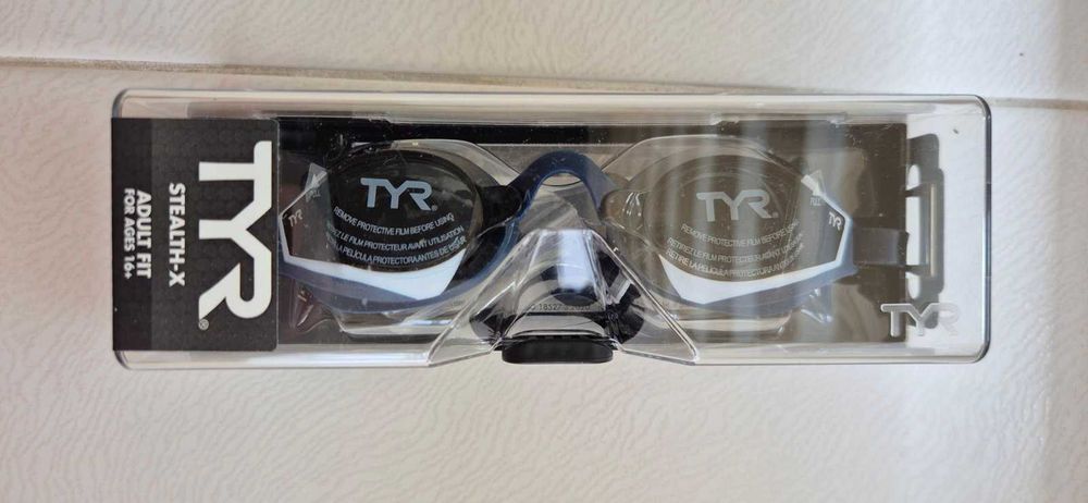 Окуляри для плавання TYR Stealth-X smoke/navy (Синій/Дим)