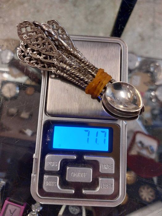 11 Colheres antigas de café Prata 900