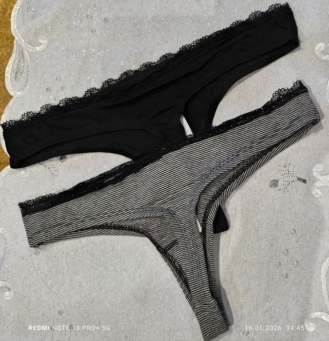 Fajne majtki figi damskie stringi zestaw