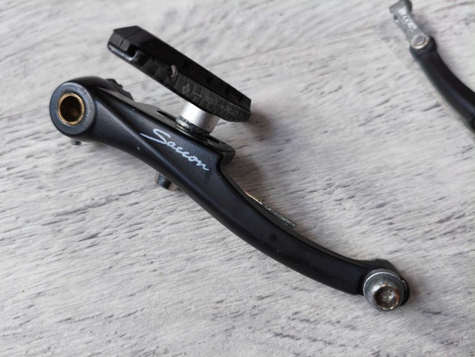 Hamulec V-Brake Saccon Aluminiowy | Klocki XLC Carbon | Lekkie 159g