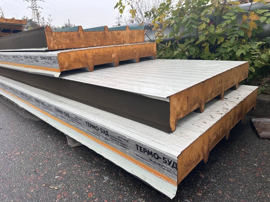 Сендвіч-панелі| 2 сорт | Покрівельні | 100мм | Пінополіуретан