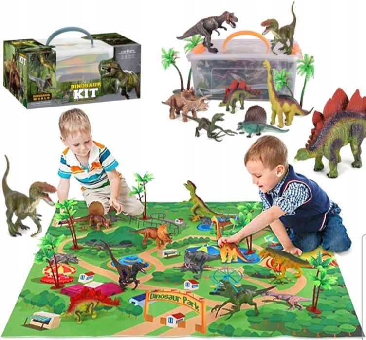 Duzy zestaw figurki dinozaury + mata JURASSIC WORLD