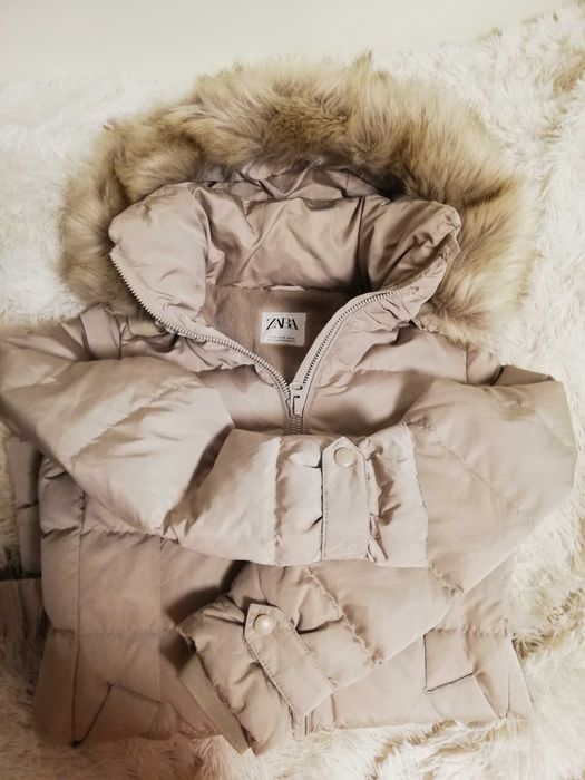 Parka ZARA xs s 34 36 płaszcz puchowy ZARA xs s Zara puchowa 34 36