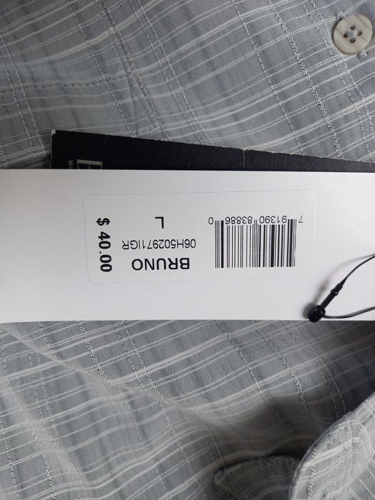 Koszula męska szara krótki rękaw rozmiar L