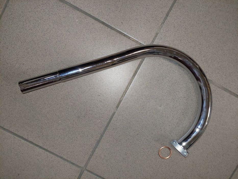Nowy zestaw kolanko+nakretka+uszczelka romet komar silnik s38 jajko