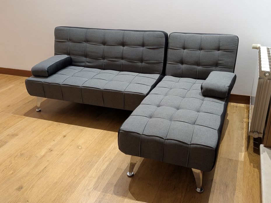 Sofá-cama novo c/ chaise longue