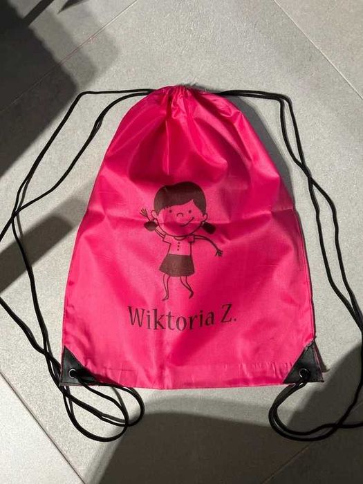 2x worek na buty strój z nadrukiem dziewczynka Wiktoria Z