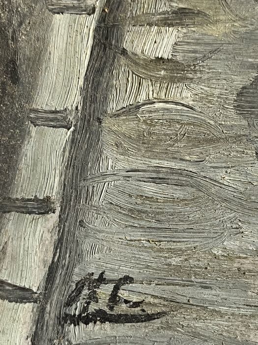 Pintura a óleo sobre tela Viela antiga