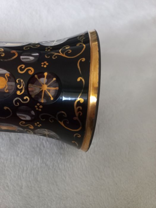 Duży kielich na stopie, Biedermeier 19 wiek, Bohemia,.