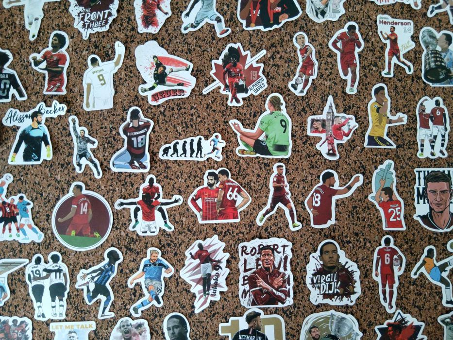 Lote de 95 autocolantes - Estrelas do Futebol