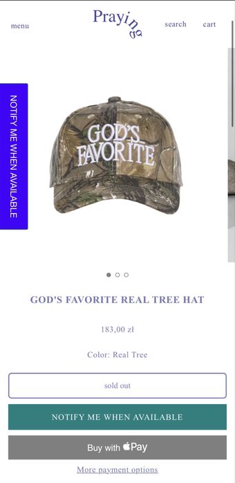 praying hat кепка y2k gods favorite