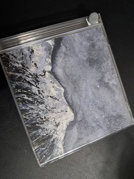 Pintura paisagem e céu estrelado 12 x 12 cm - NOVO