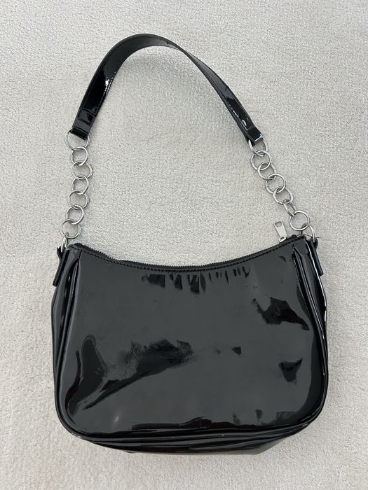 Bolsa verniz preta