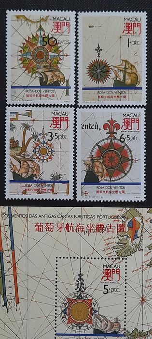 Rosa dos Ventos das Antigas Cartas Náuticas Portuguesas