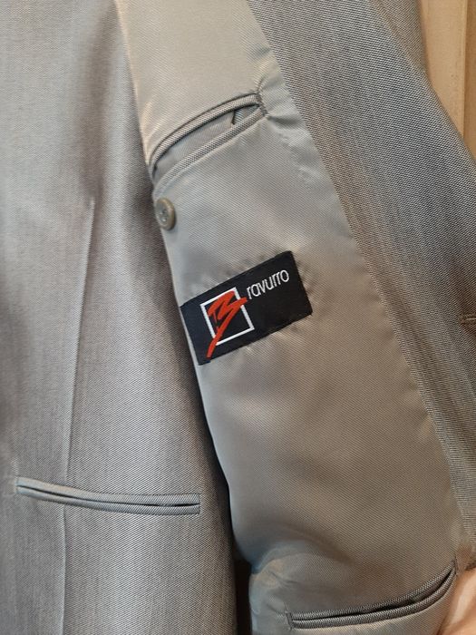 Garnitur wzrost 182cm beżowy błyszczący