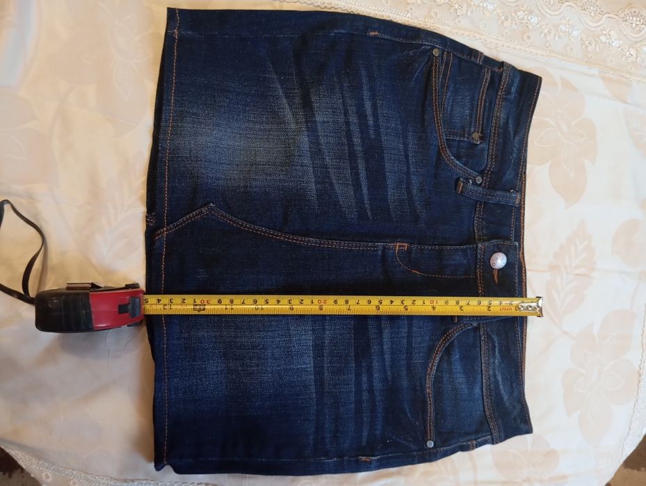 Джинсова коротка юбка