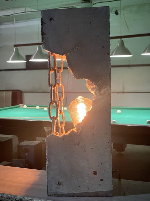 Loft Лофт індустріальна бетонна настільна лампа світильник едісона