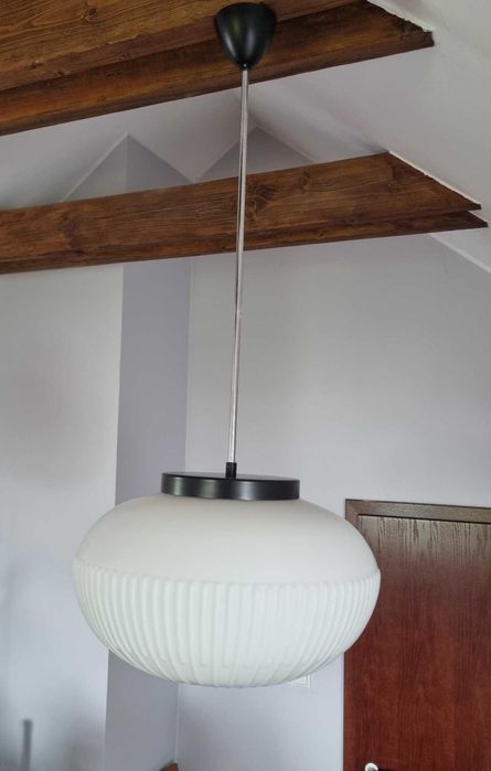 Designerska Lampa Karel Wolf Osvětlovací Sklo Czechosłowacja PRL Retro