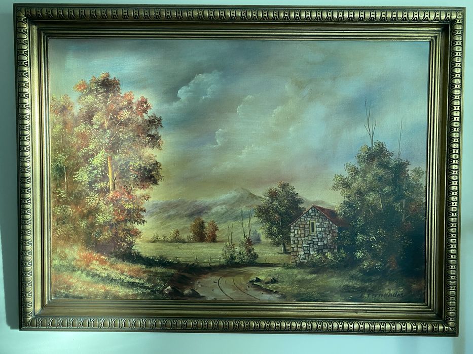 Quadro Retro Pintura a oleo (115x85)