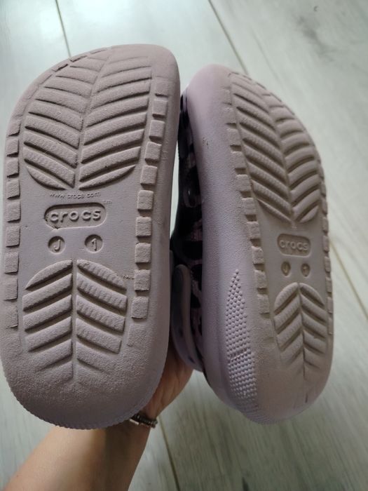 Crocs J1 32/33 Iconic Comfort fioletowe panterka platforma