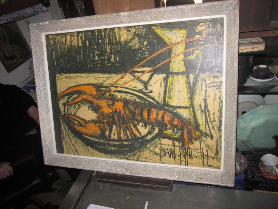 “Still Life: The Lobster” Wooden Print Bernard Buffet