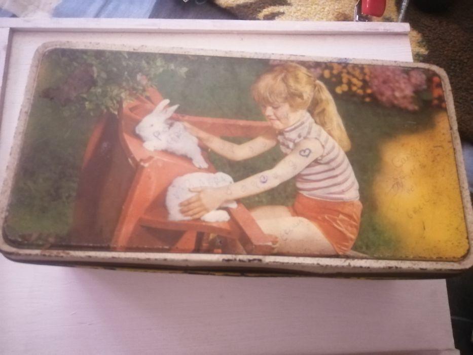 Caixa de Bolachas antiga (metal)