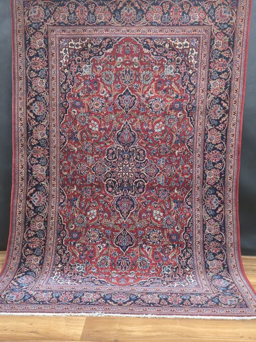 KASHAN oryginalny perski dywan ręcznie tkany 138 x 208- 60 lat